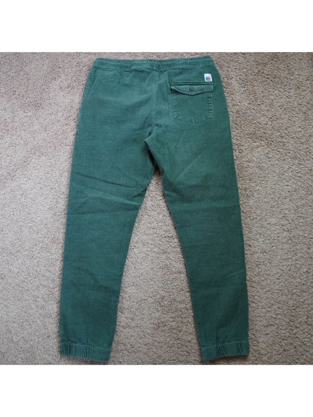 Laguna Corduroy Jogger Pants Mens M Green Slim Fit Stretch Beach Casual - Picture 2 of 9